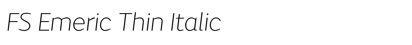 FS Emeric Thin Italic